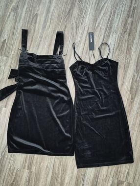 Fashion Nova Black Velvet Dress Bundle